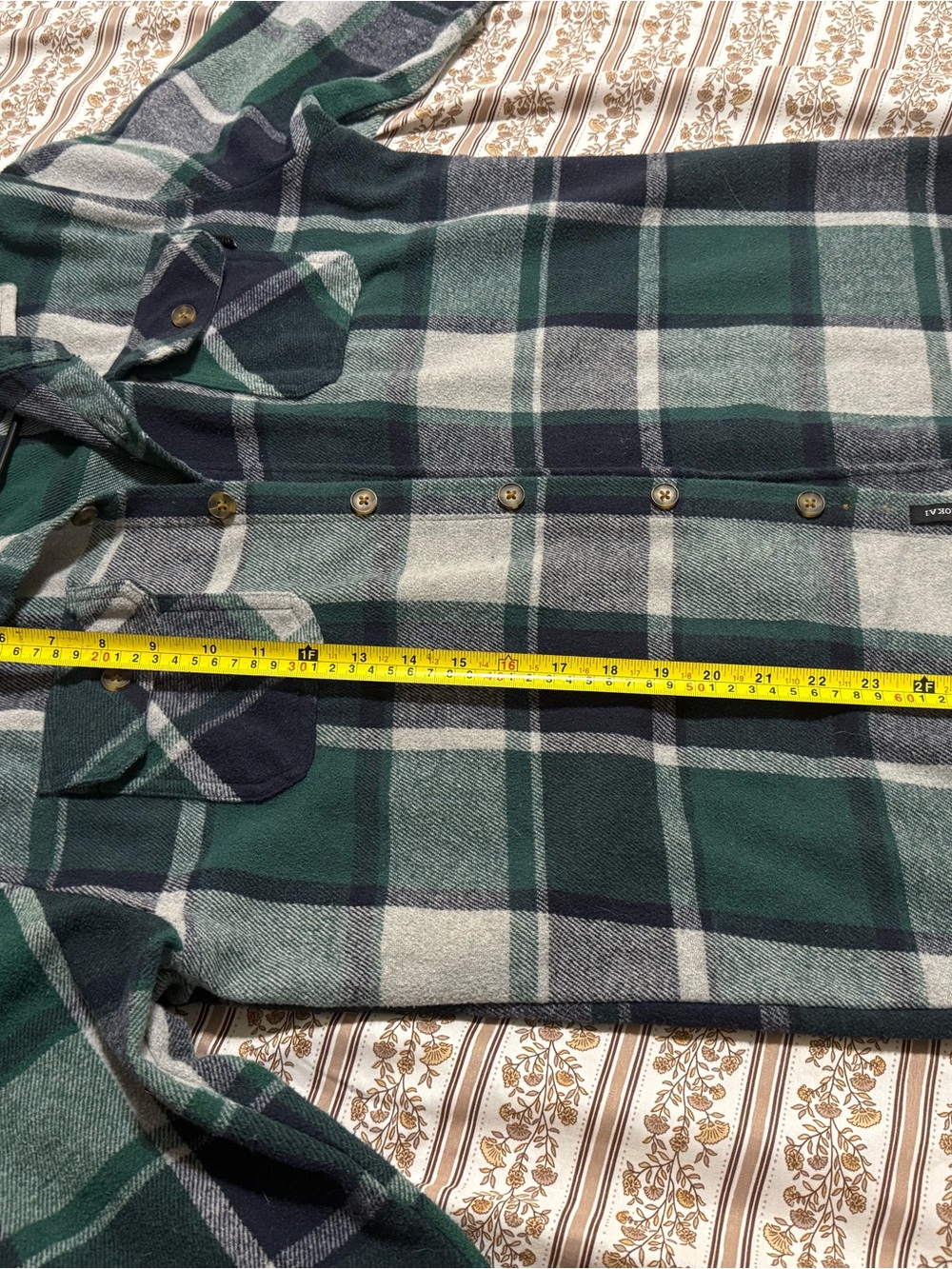 MoloKai Supply Co. Green & Navy Plaid Button-Up Shirt Jacket - Picture 5 of 6